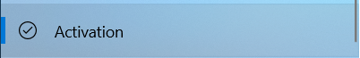 Windows Activation settings menu