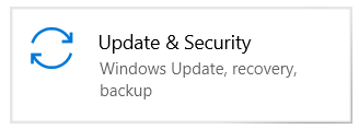 Windows Settings showing Update and Security