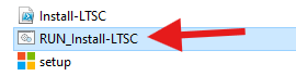 File RUN_Install-LTSC nella cartella del programma di installazione estratto